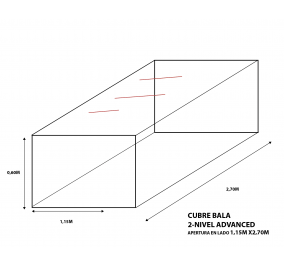 Cubre bala a medida nivel Advanced 1,15mx2,70mx 0,60m