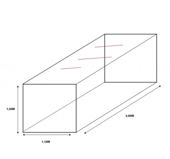 Cubre bala nivel Start medidas 1,10mX3,00mX1,30m