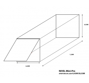 Cubre bala nivel Mini-Pro 0,45x 0,55x1,25m con tapa